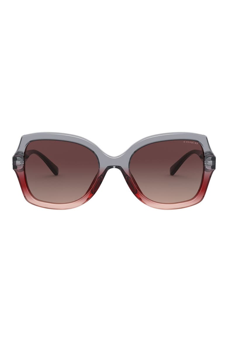 56mm Gradient Square Sunglasses, Main, color, GREY