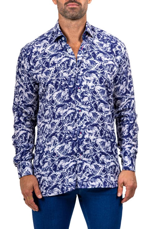 Fibonacci Marthyr 0265 Contemporary Fit Button-Up Shirt