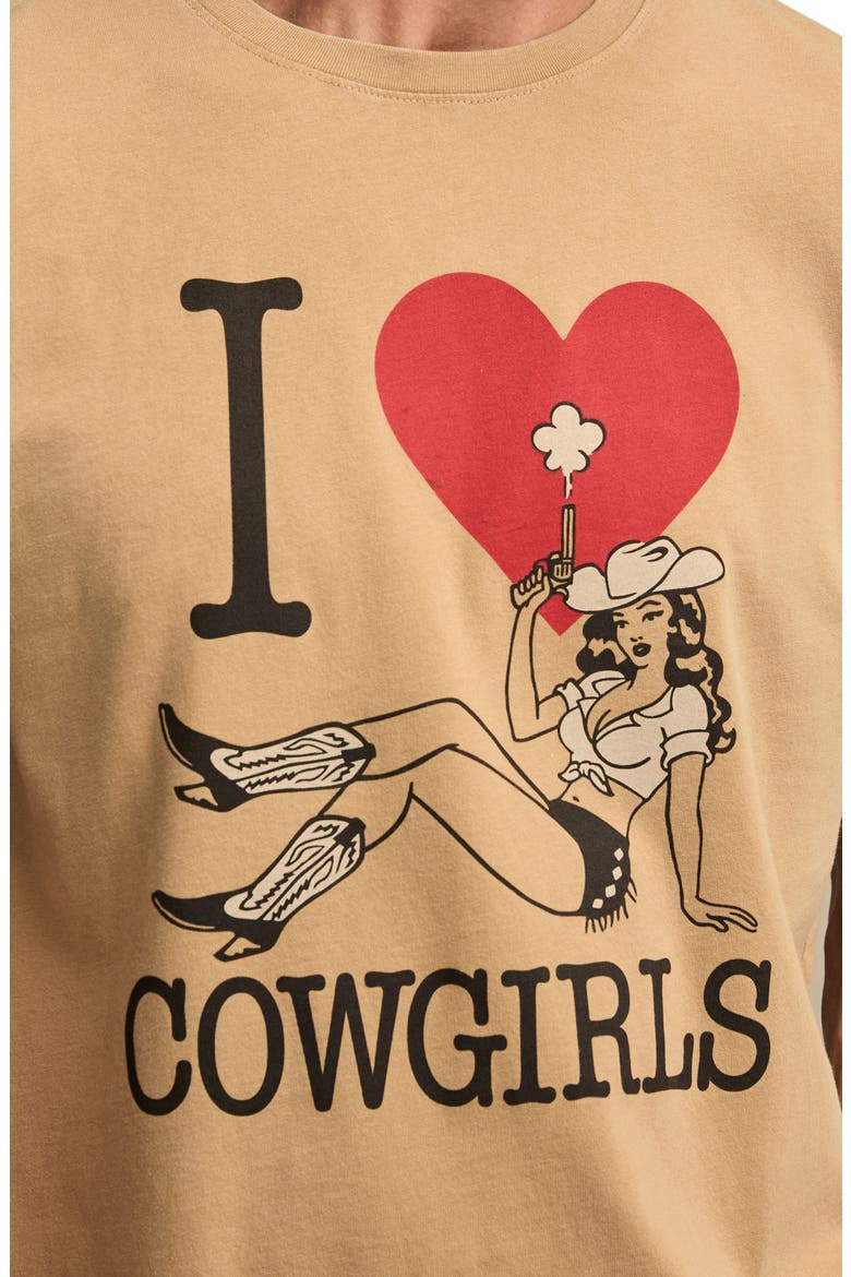 I Love Cowgirls Cotton Graphic T-Shirt, Alternate, color, KELP