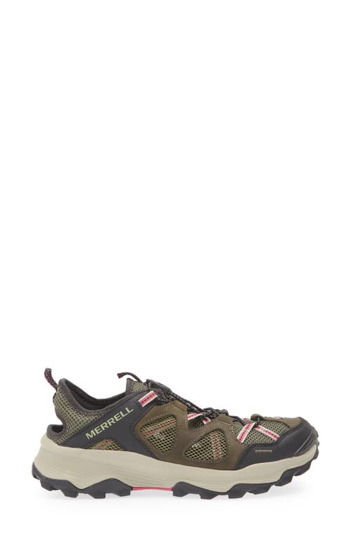 Merrell Speed Strike Leather-trim Sneaker In Lichen
