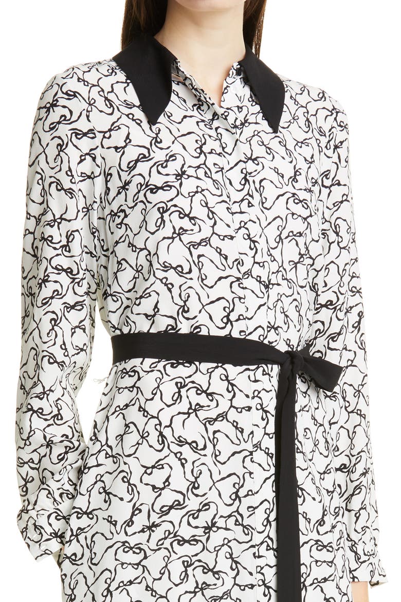 Metropolis Long Sleeve Shirtdress, Alternate, color, WHITE