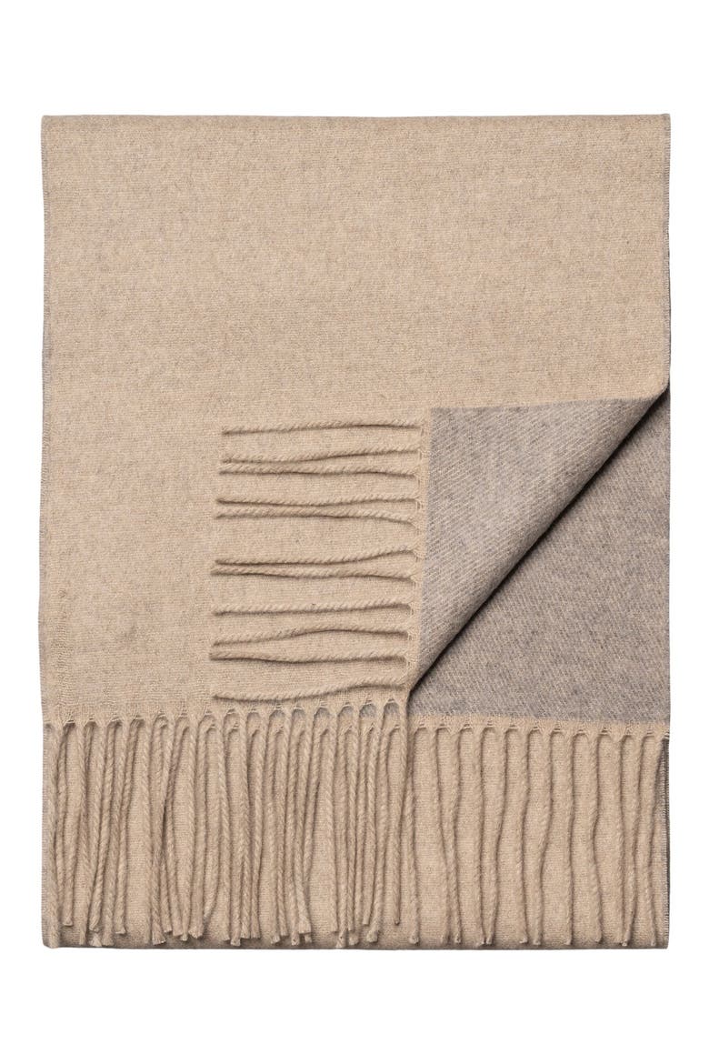 Reversible Cashmere Scarf, Alternate, color, LIGHT BEIGE