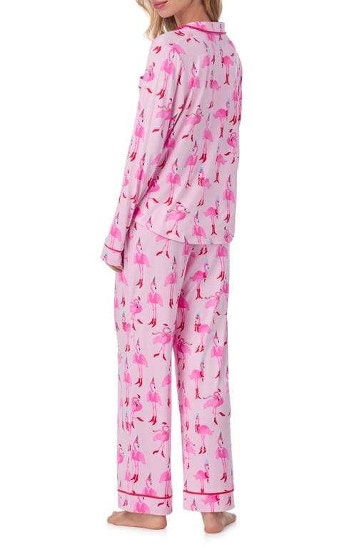 Room Service Pjs Long Sleeve Print Pajamas In Pink