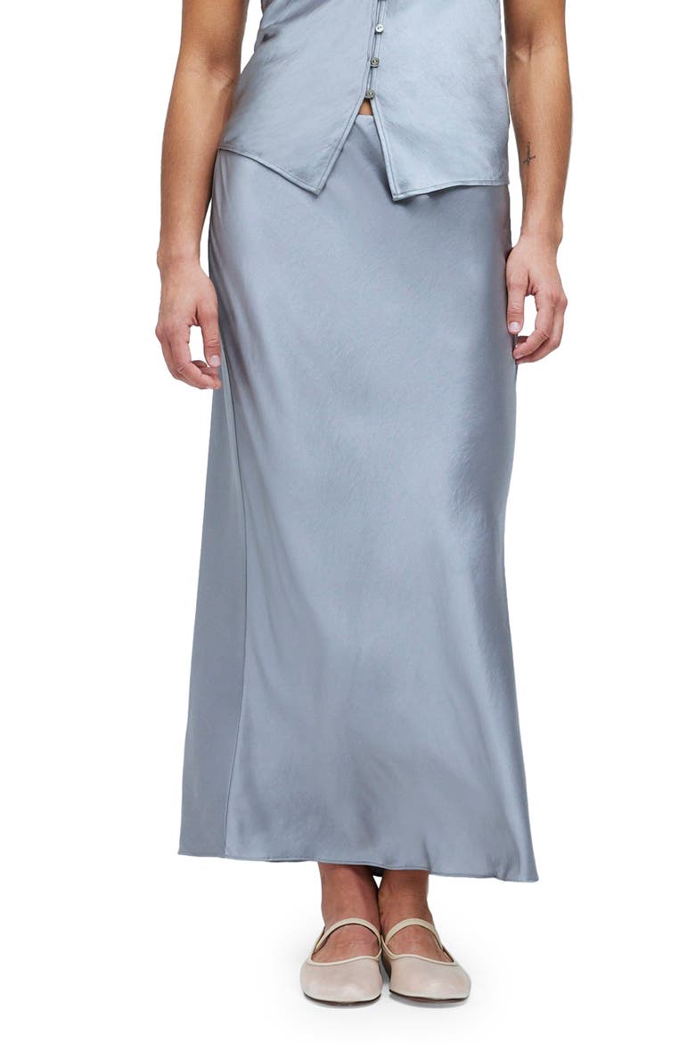 Satin Slip Skirt, Main, color, DUSK GREY