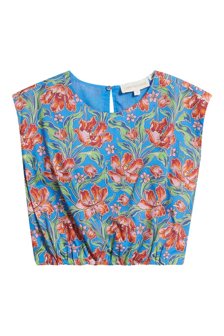 Cambrie Floral Print Sleeveless Shirt, Alternate, color, ARCHIVE TULIP LIBERTY PRINT