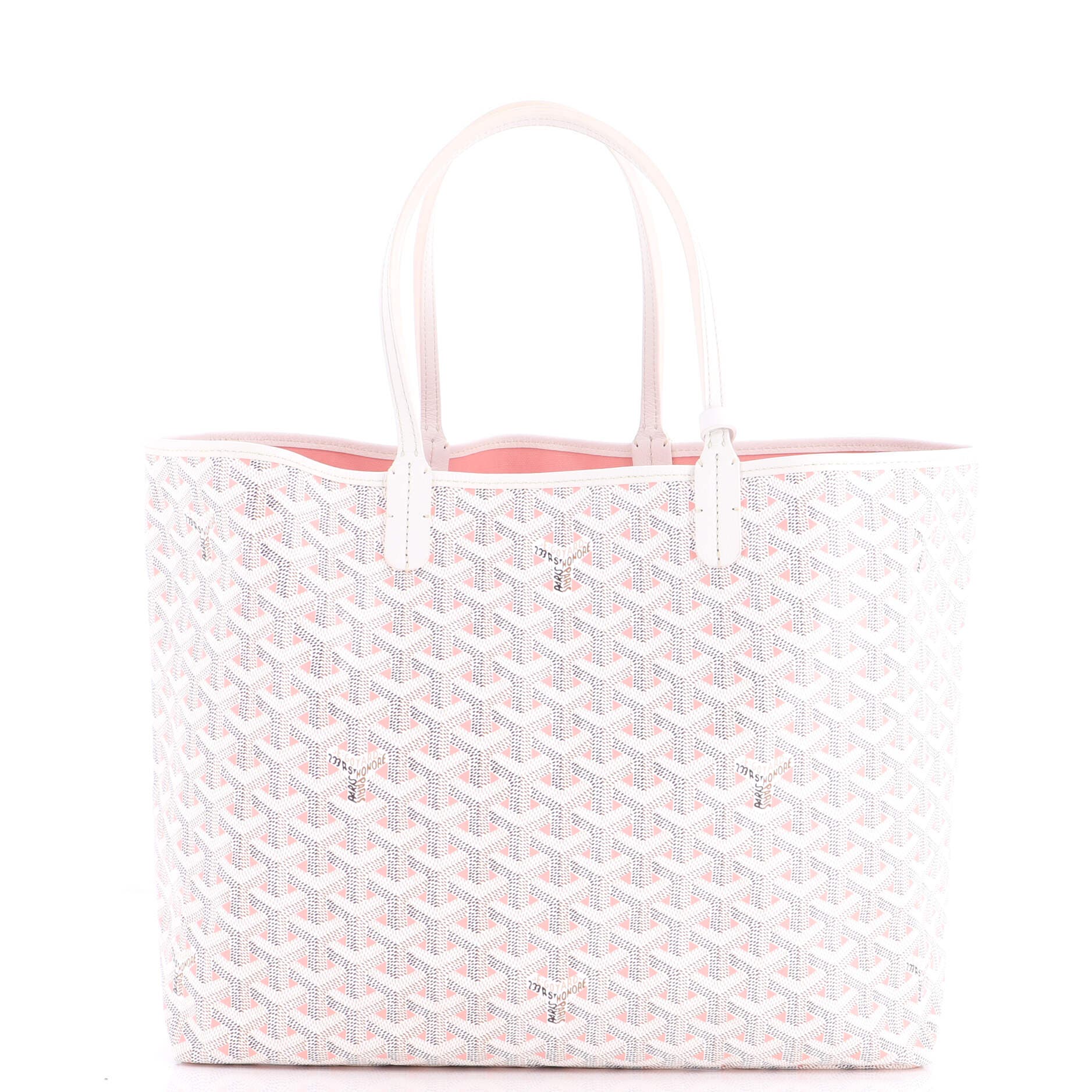 Pre-Owned Goyard Saint Louis Tote Claire Voie Coated Canvas PM, Main, color, Pink