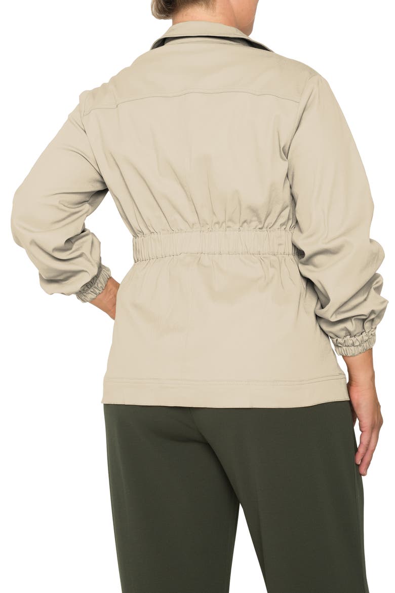 Stretch Cotton Twill Utility Shirt Jacket, Alternate, color, KHAKI