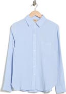 ELIE ELIE TAHARI Long Sleeve Cotton Gauze Button-Up Shirt