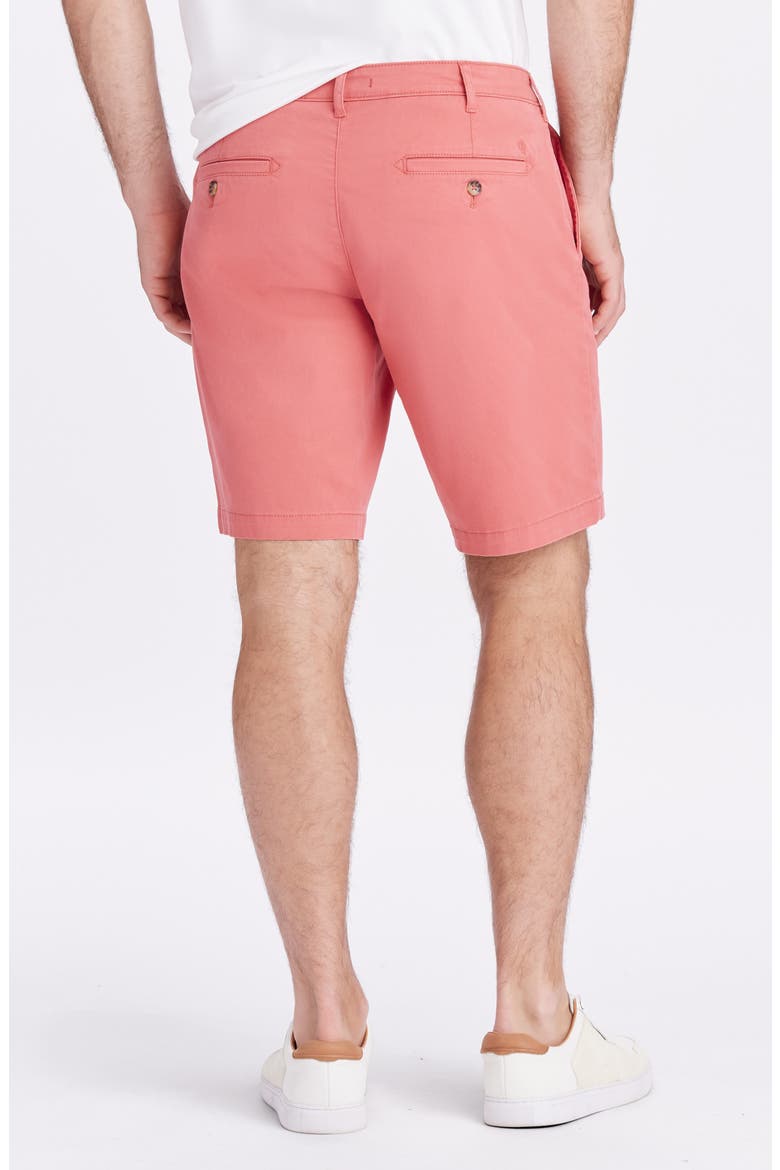 Brightside Flat Front Stretch Cotton Chino Shorts, Alternate, color, HOLLY BERRY