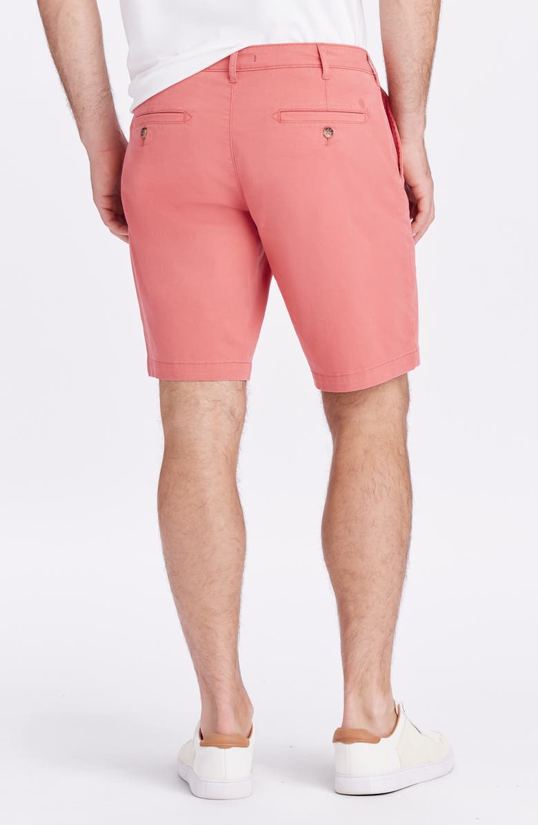 Robert Graham Brightside Flat Front Stretch Cotton Chino Shorts, Alternate, color, Holly Berry