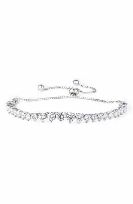 FZN Cubic Zirconia Tennis Slider Bracelet