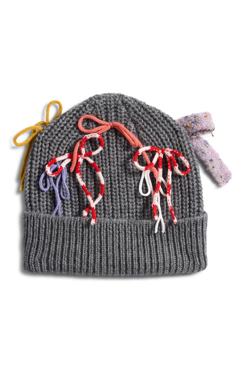 Frosty Merino Wool Blend Beanie, Main, color, GREY