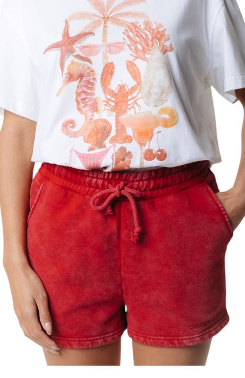 Colourful Rebel Uni Logo Acid Wash Sweat Short