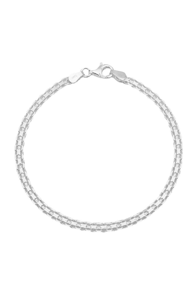Donatello Gian Sterling Silver Bismark Bracelet, Main, color, Silver