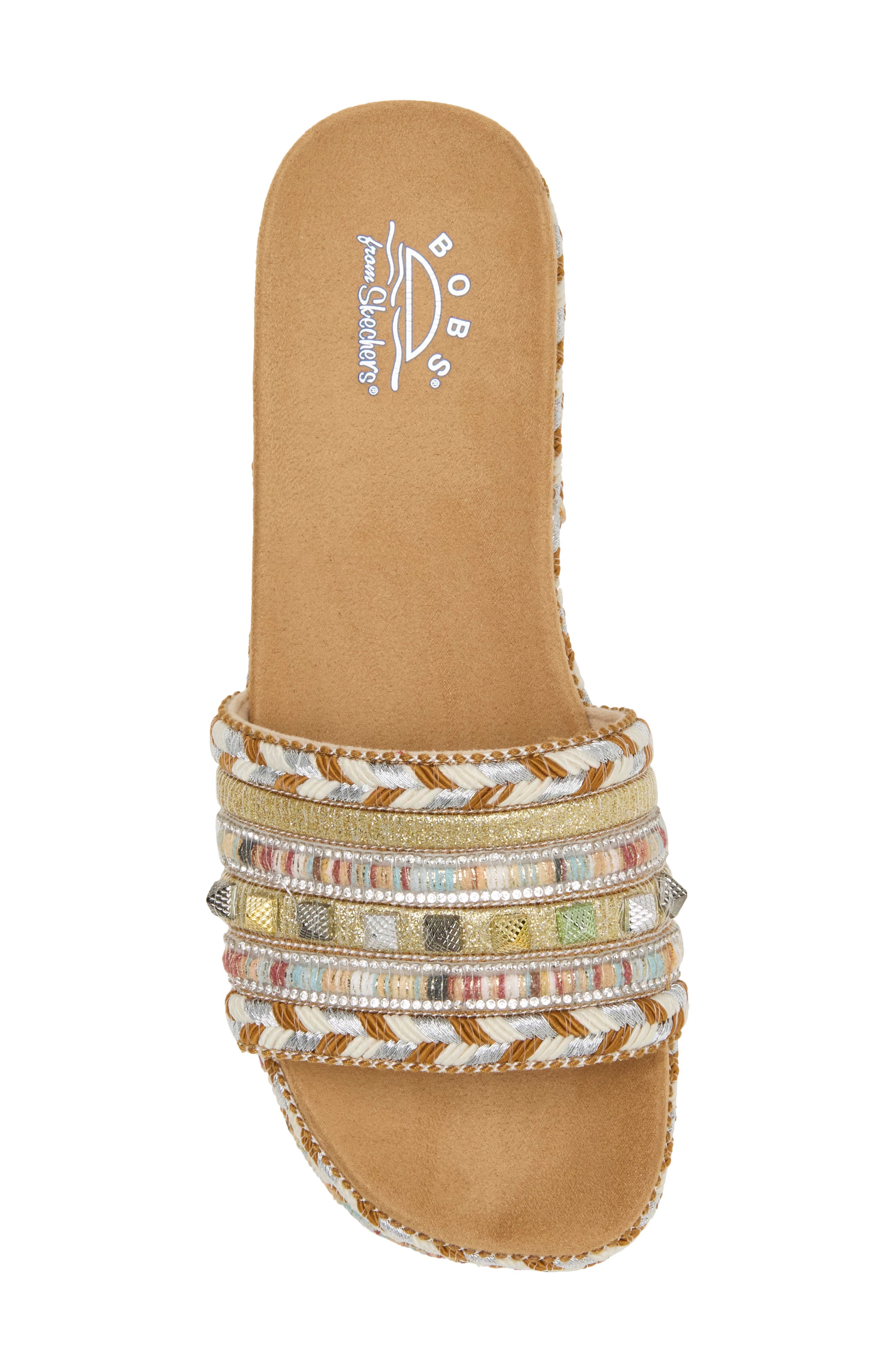 BOBS Misty Kiss Beachy Bliss Espadrille Slide Sandal, Alternate, color, MLT