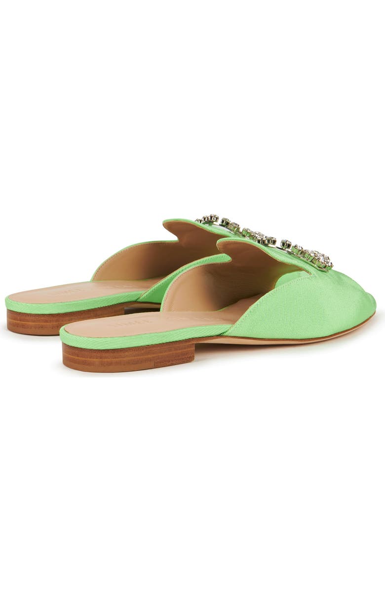 AIMEE ANN LOU Cleo Crystal Slipper in Grosgrain, Alternate, color, Kiwi