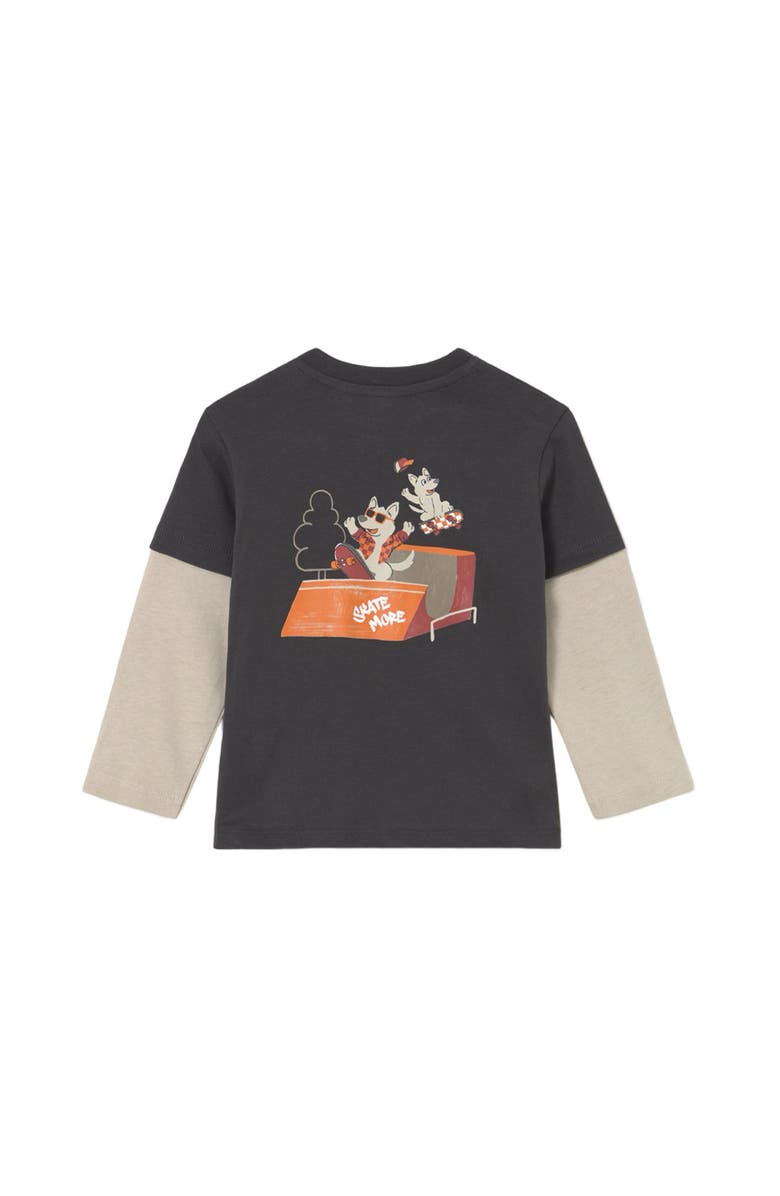 Mayoral Double-Sleeve T-Shirt, Alternate, color, Grey