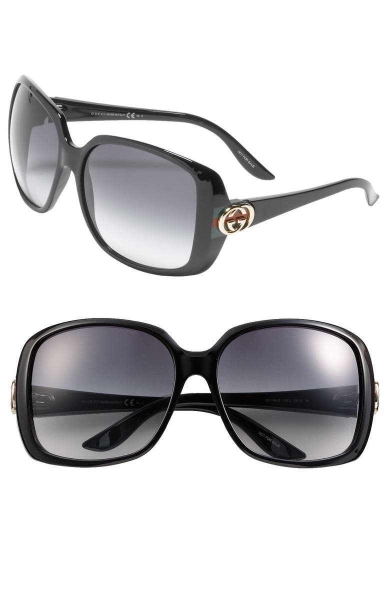 Gucci 59mm Oversized Square Sunglasses, Main, color,
