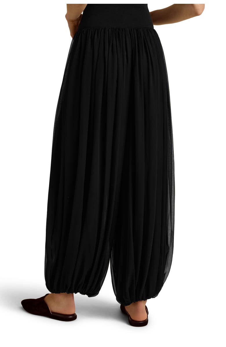 Marina Moscone Draped Cocoon Pant, Alternate, color, Black