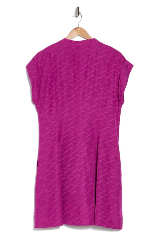 Derek Lam 10 Crosby Christina Short Sleeve Jacquard Minidress In Hibiscus