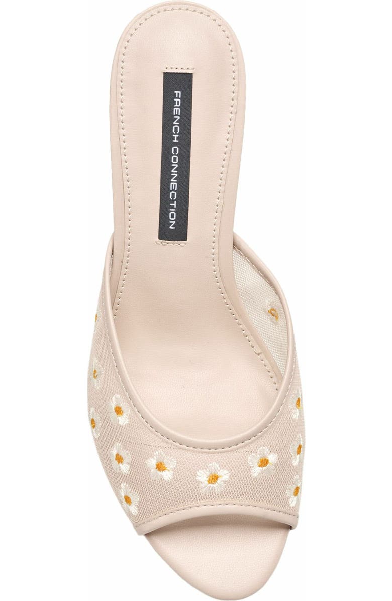 French Connection Nancy Mesh Embroidered Kitten Heel, Alternate, color, Nude