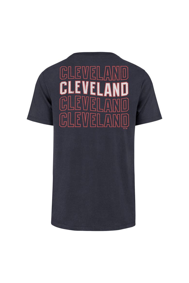 Men's '47 Navy Cleveland Guardians Hang Back Franklin T-Shirt, Alternate, color, Navy