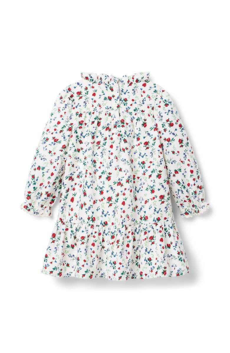 Janie and Jack Floral Ruffle Dress, Alternate, color, Floral Print