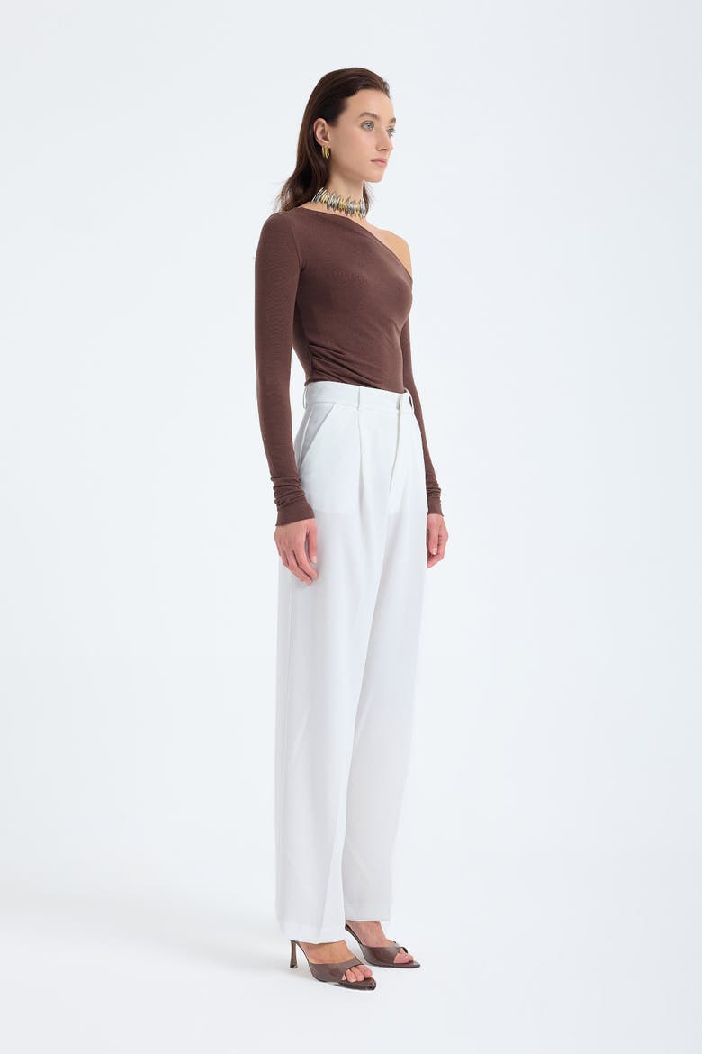 Nevara High Waist Palazzo Pant, Alternate, color, White