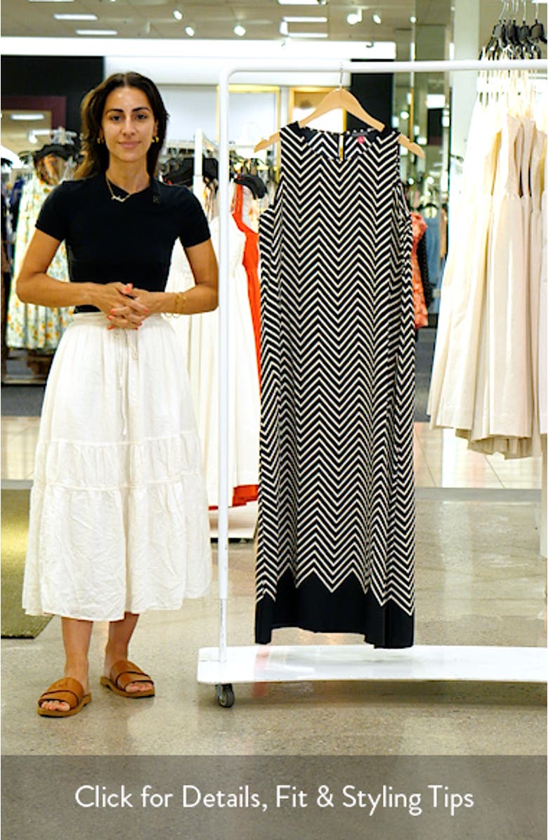 Chevron Stripe Sleeveless Dress, sales video thumbnail