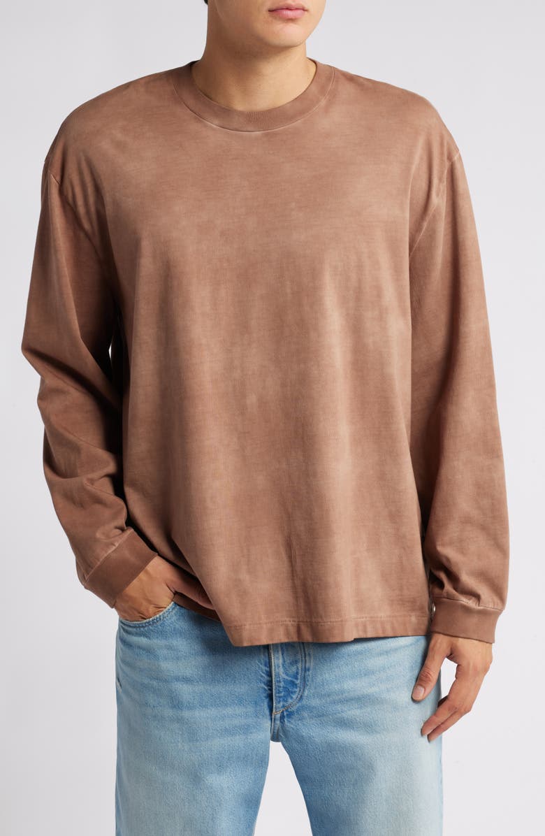 rag & bone Cliff Washed Tie Dye Long Sleeve T-Shirt, Main, color, 