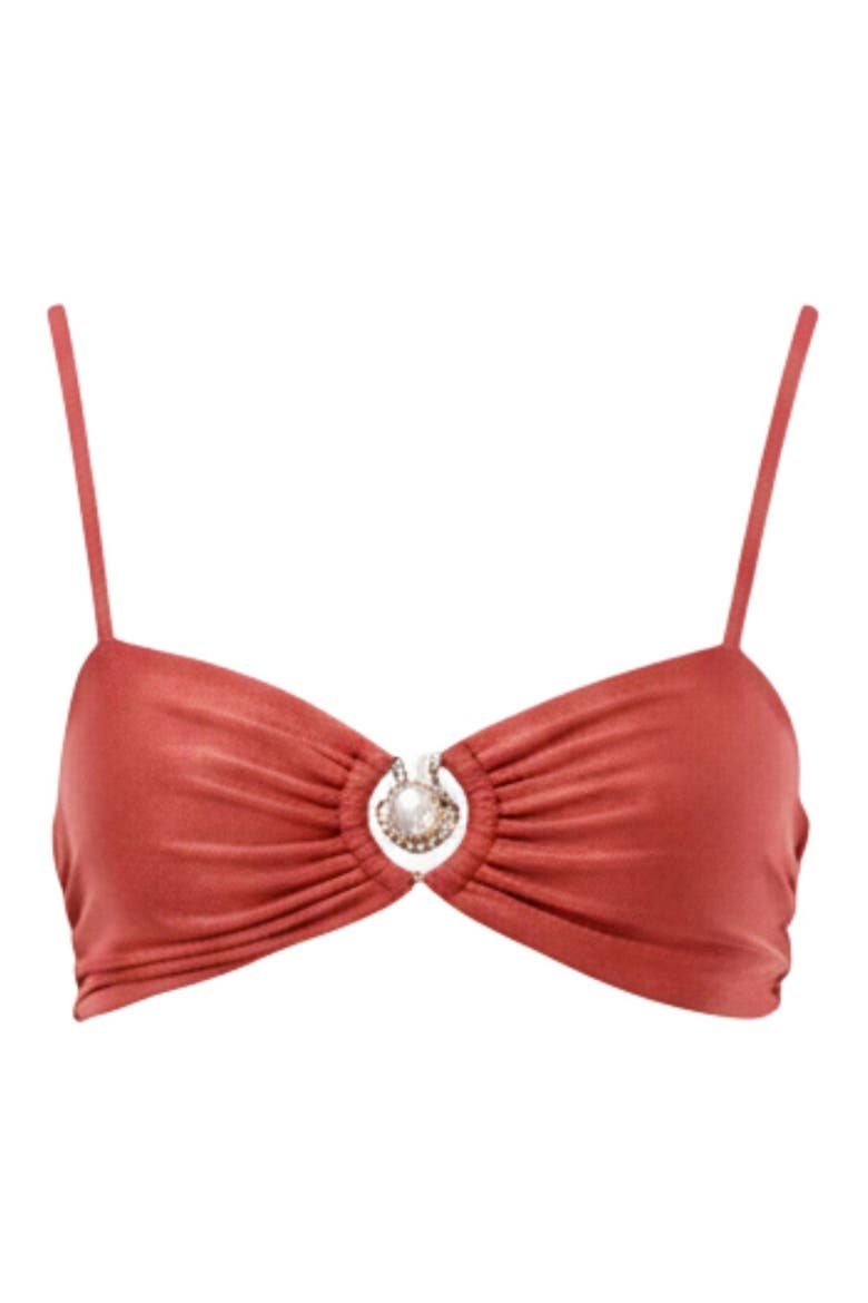 Fabed Rose Concha Bikini Top, Alternate, color, FABED ROSE