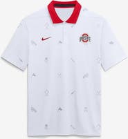 Nike Men's Nike White Ohio State Buckeyes Vapor Pattern Dri-FIT Polo