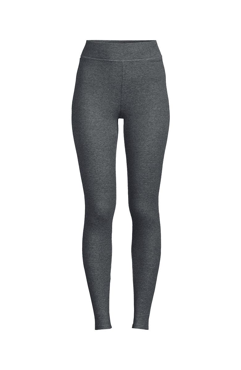 Lands' End High Rise Serious Sweats Fleece Lined Pocket Leggings, Alternate, color, Charcoal Heather