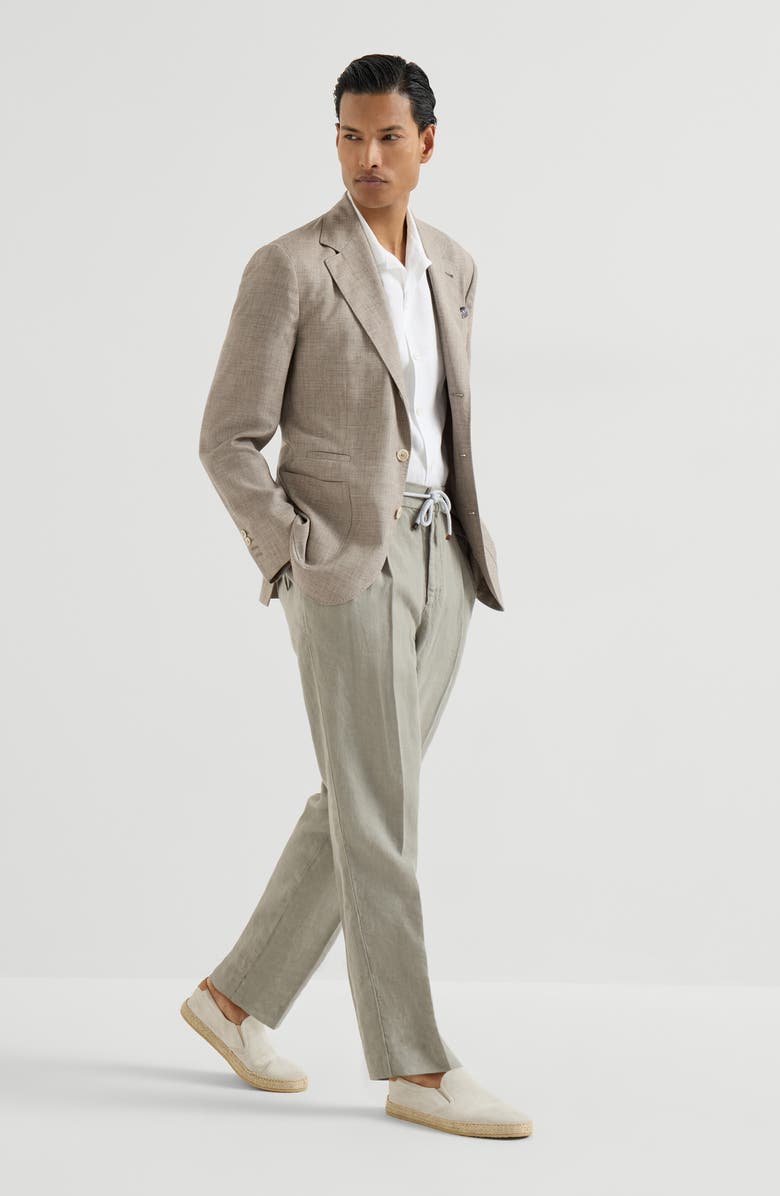 Brunello Cucinelli Deconstructed blazer, Alternate, color, Brown