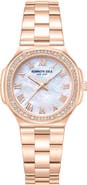 Kenneth Cole New York Mother-of-Pearl & Crystal Bracelet Watch, 33mm