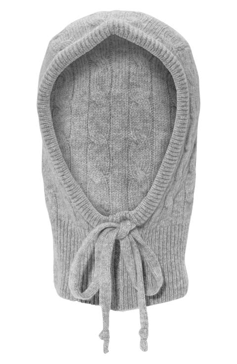 Wool & Cashmere Cable Knit Hood