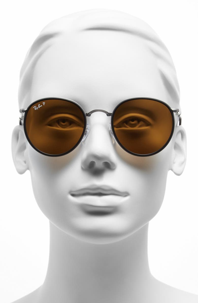 Ray-Ban 51mm Foldable Polarized Sunglasses, Alternate, color, 