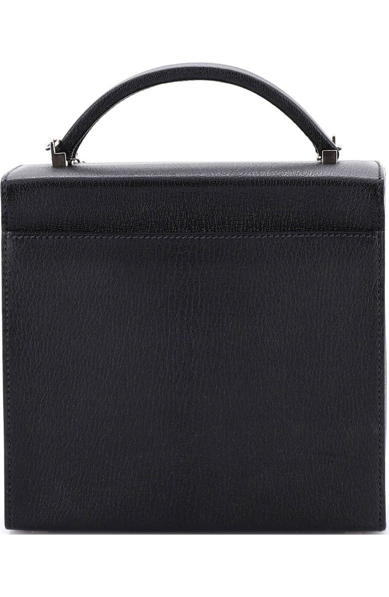 Pre-Owned Hermes Cinhetic Top Handle Bag Verso Chevre Mysore, Alternate, color, Noir