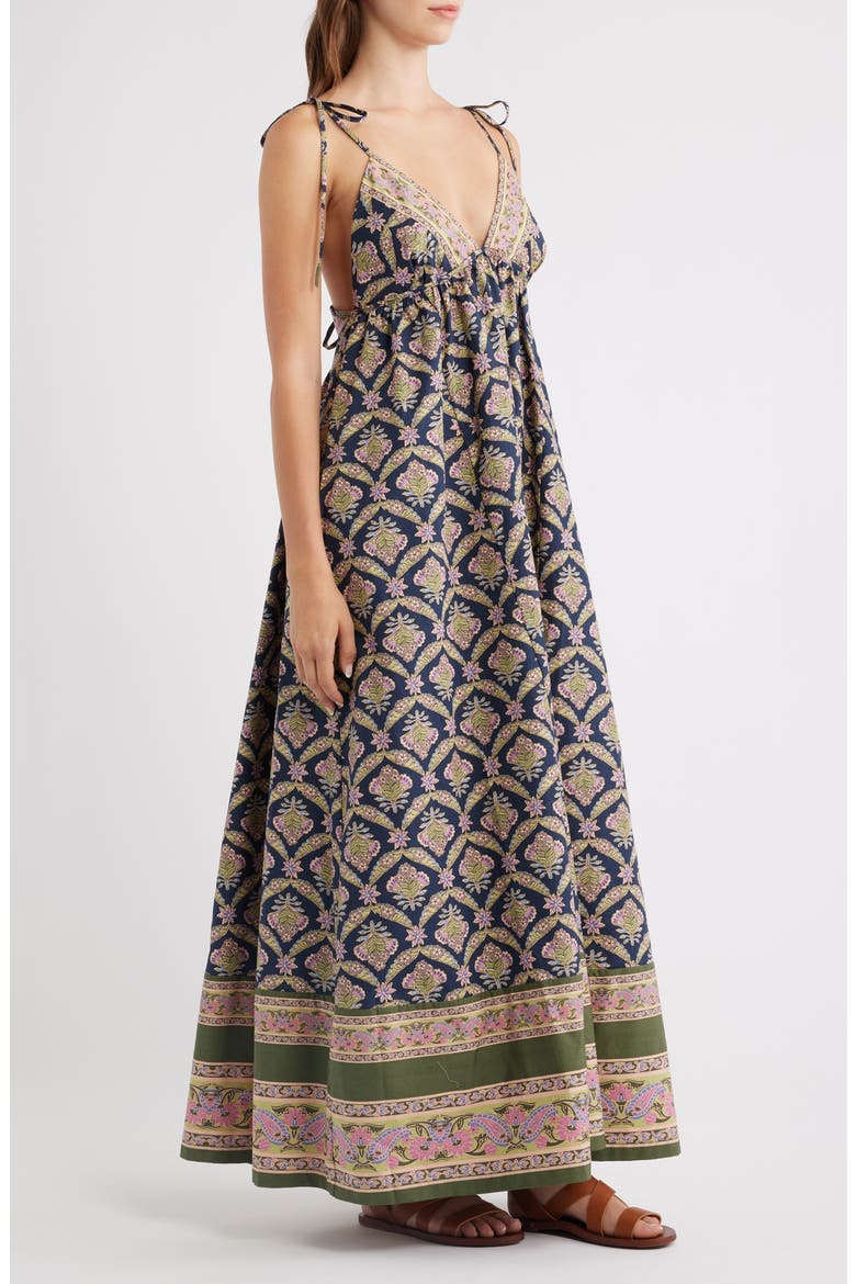 Sorrento Stroll Print Maxi Dress, Alternate, color, BLUEBERRY COMBO