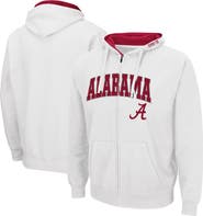 COLOSSEUM Men's Colosseum White Alabama Crimson Tide Arch & Logo 3.0 Full-Zip Hoodie