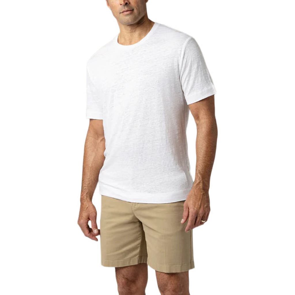 Robert Talbott Davis Linen Jersey Tee In White