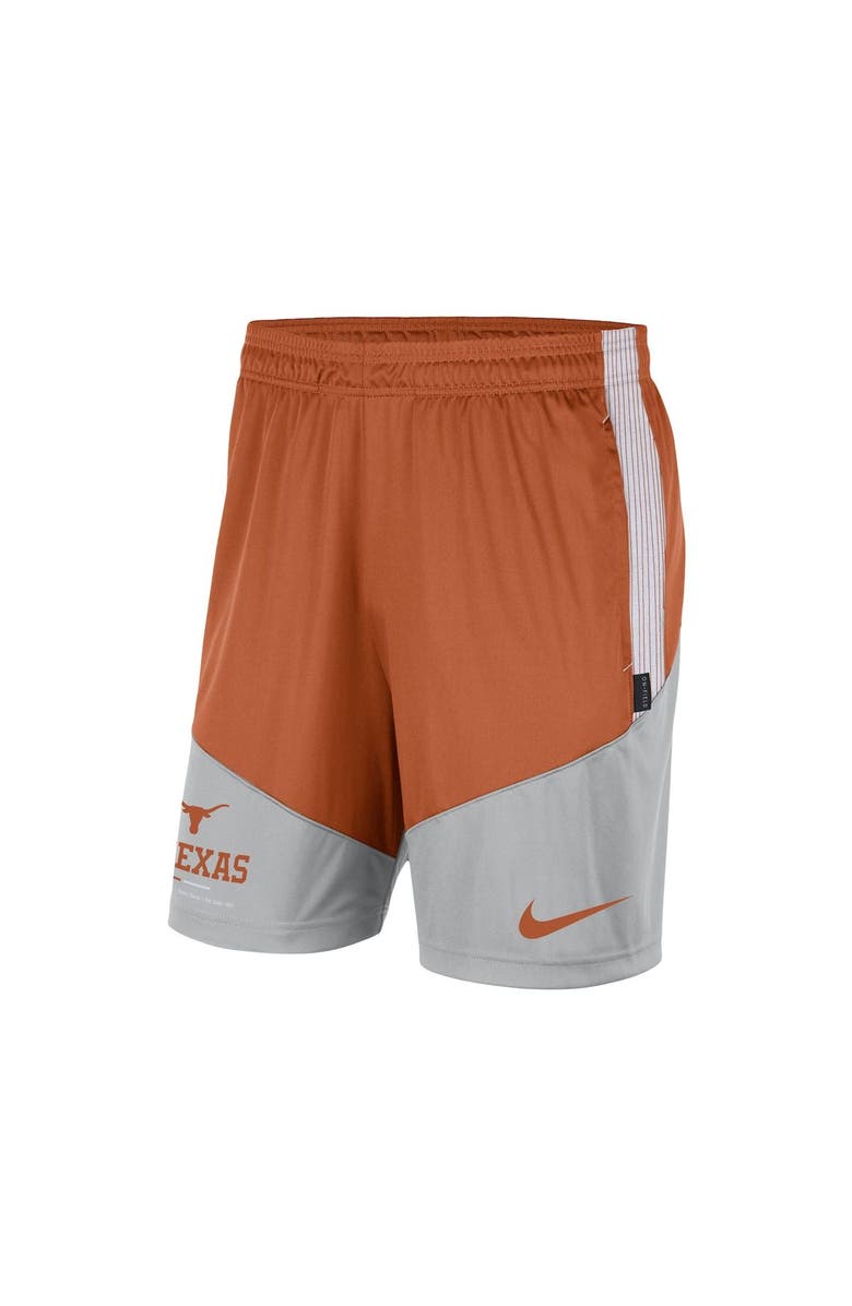 Nike Men's Nike Texas Orange/Gray Texas Longhorns Team Performance Knit Shorts, Alternate, color, 