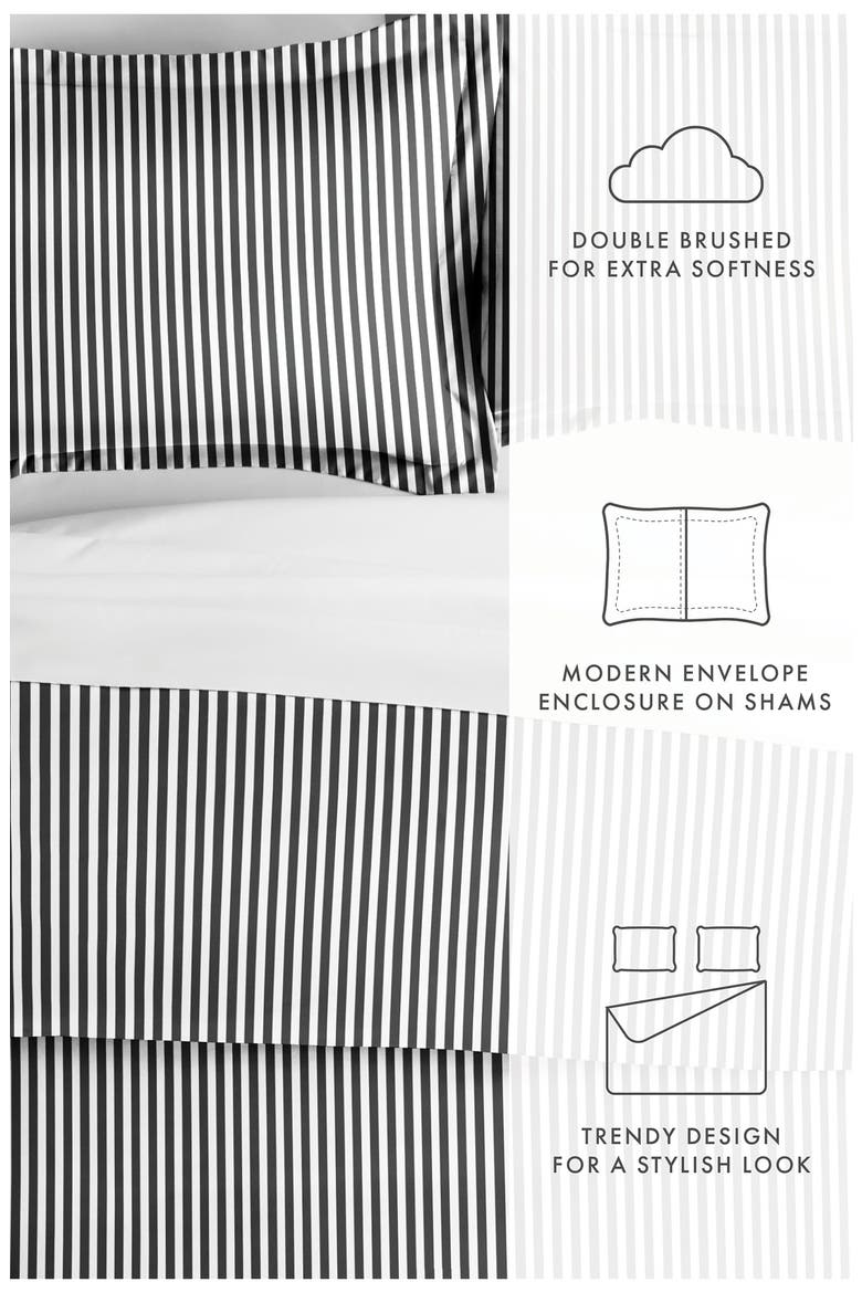 IENJOY HOME Ultra Soft 3-Piece Duvet Cover Set, Alternate, color, GRAY