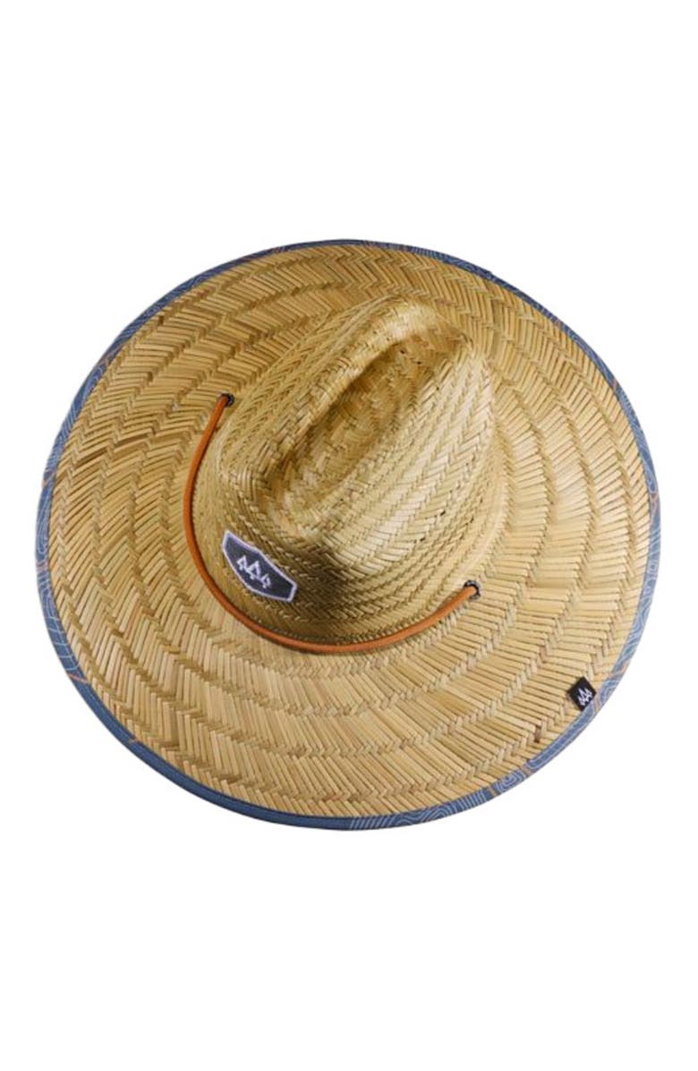 Hemlock Nomad Straw Lifeguard Hat, Alternate, color, Topography Map