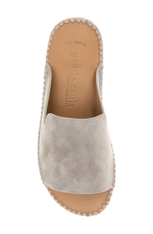 Shop Gentle Souls By Kenneth Cole Gentle Souls Leilani Slide Sandal In Dark Taupe Suede