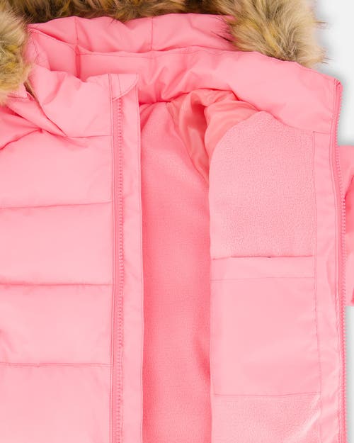 Deux Par Deux Puffy Winter Jacket In Pink