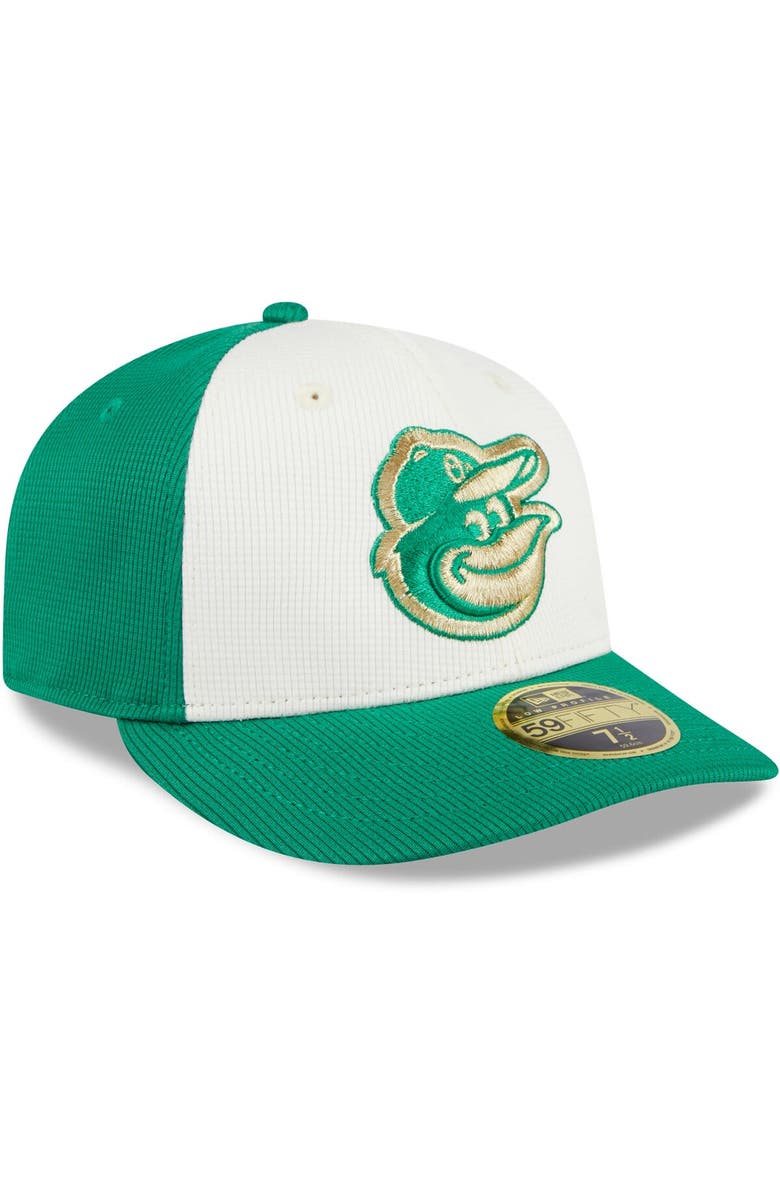 New Era Men's New Era White/Green Baltimore Orioles 2024 St. Patrick's Day Low Profile 59FIFTY Fitted Hat, Alternate, color, 