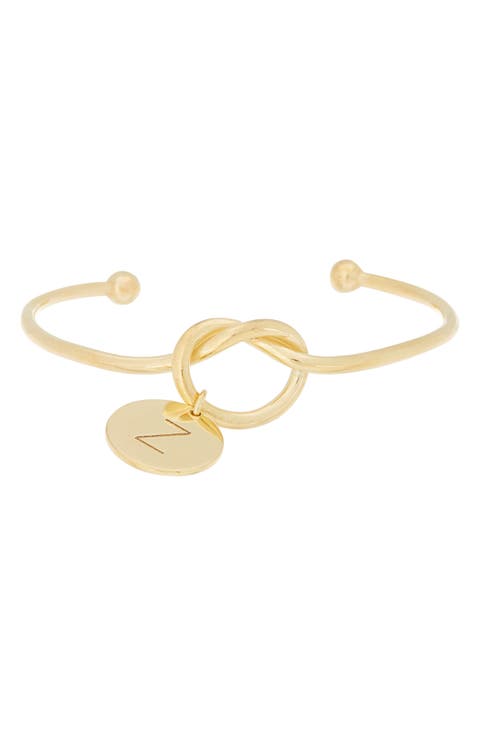 Love Knot Initial Bracelet