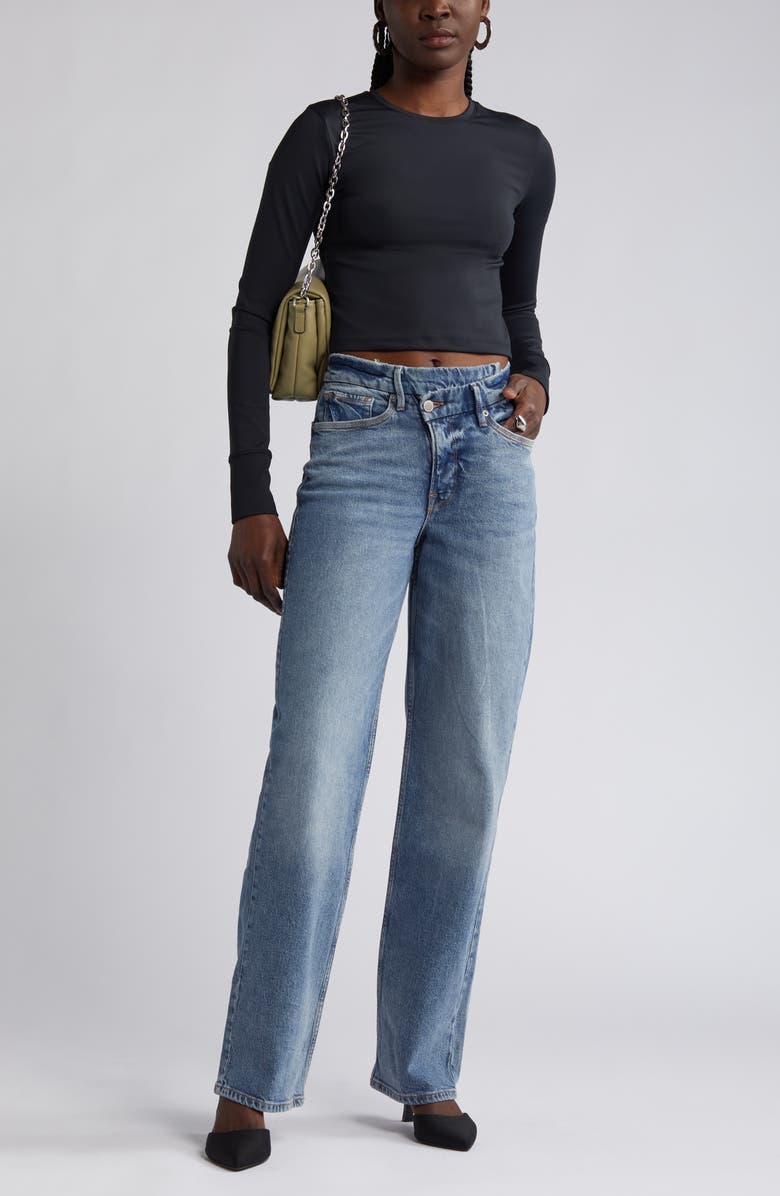 Open Edit Long Sleeve Crop T-Shirt, Alternate, color,