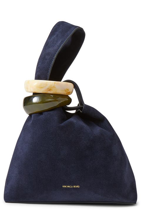 Suede Swing Top Handle Bag